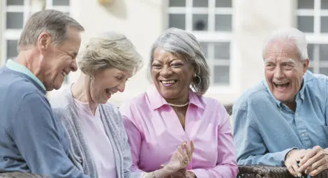 Group of people laughing
