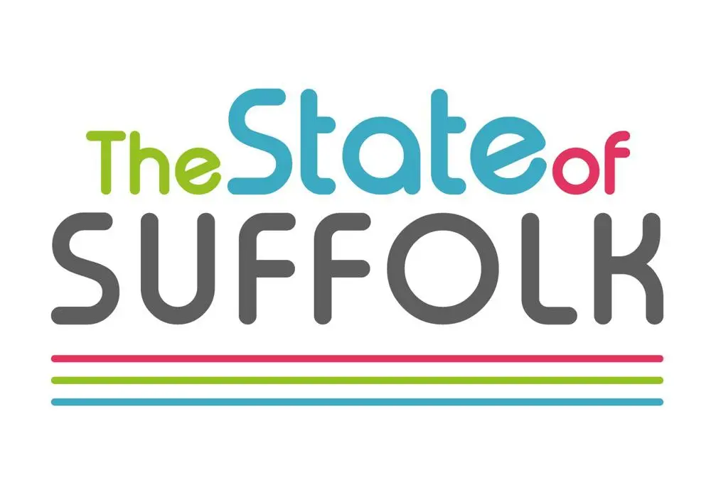 State of Suffolk logo with the words State of Suffolk in different colours.